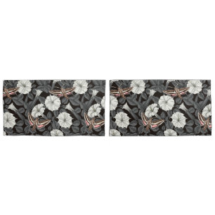 Moonflowers and sphinx moths 2 pillowcase