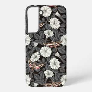 Moonflowers and sphinx moths 2 samsung galaxy case