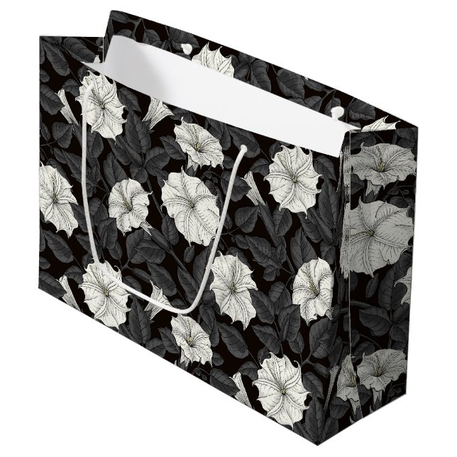 Moonflowers Large Gift Bag (Front Angled)