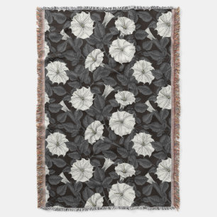 Moonflowers Throw Blanket