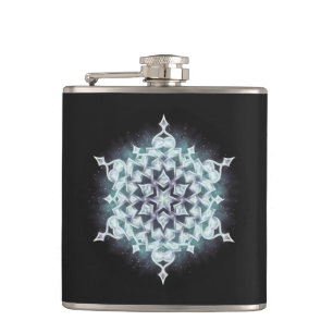 Moonfrost Snowflake Hip Flask