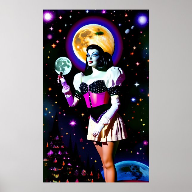 Moongazed - Ken Gauge Surreal Art Poster (Front)