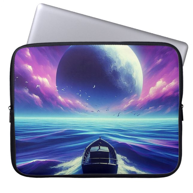 Moonight Ride Laptop Sleeve (Front)