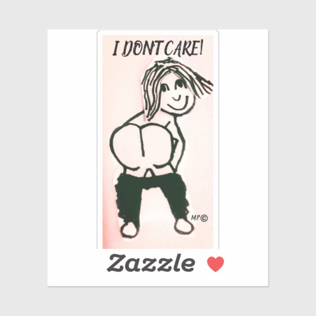 MOONING I DON'TCARE! GIRL CUSTOM STICKER (Sheet)