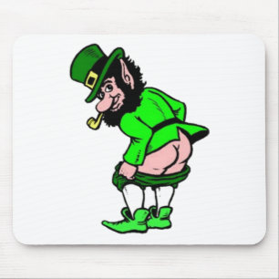 Mooning Leprechaun Mouse Mat