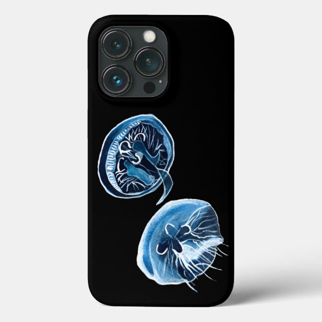 MoonJellyfish watercolor art Case-Mate iPhone Case (Back)