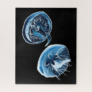 MoonJellyfish watercolor art Jigsaw Puzzle