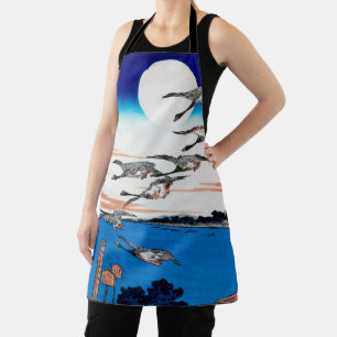 Moonlight and Wild Goose, Hiroshige, Ukiyo-e Apron