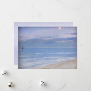 Moonlight at Skagen Beach by  P.S. Krøyer, Art Holiday Card