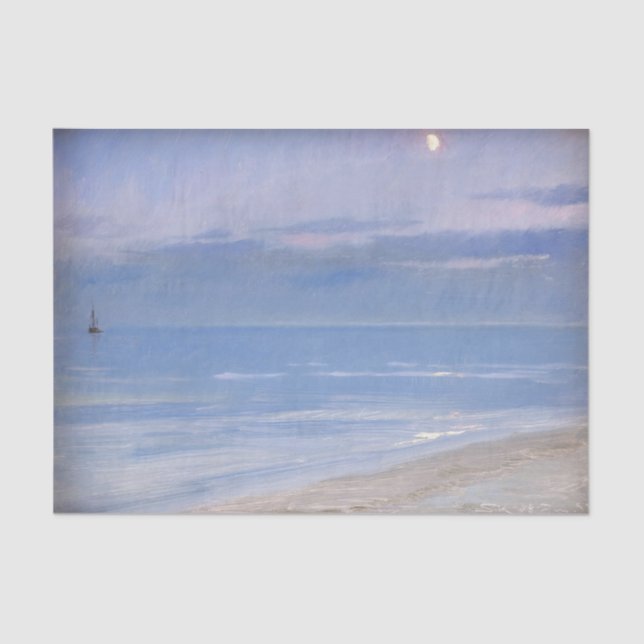 Moonlight at Skagen Beach by  P.S. Krøyer, Art Tissue Paper (Front)