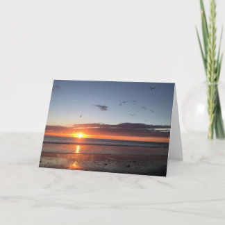 Moonlight Beach Sunset Card