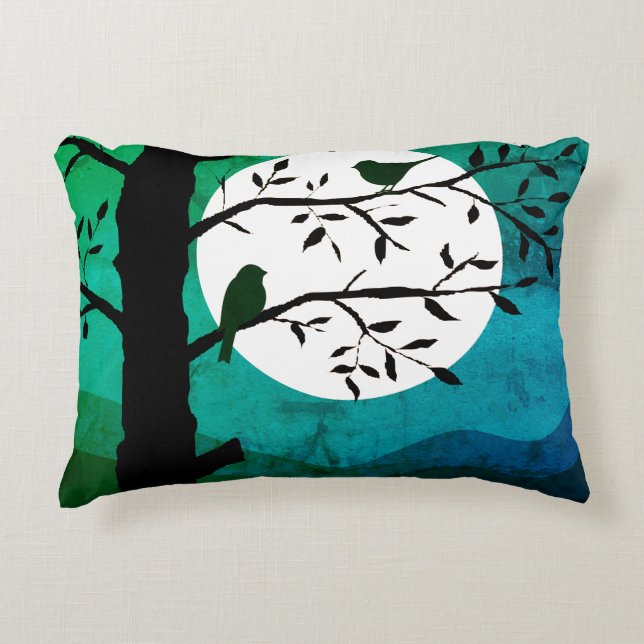  Moonlight Birds Decorative Cushion (Front)