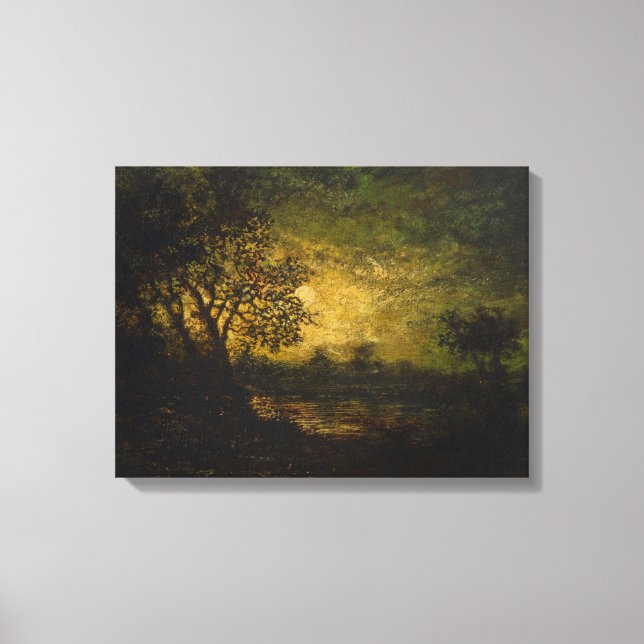 Moonlight (by Ralph Albert Blakelock) Canvas Print (Front)