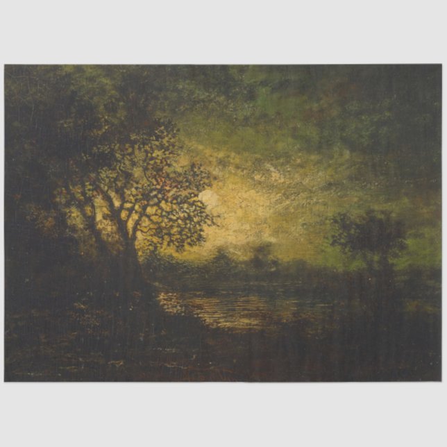 Moonlight (by Ralph Albert Blakelock) Tissue Paper (Front)