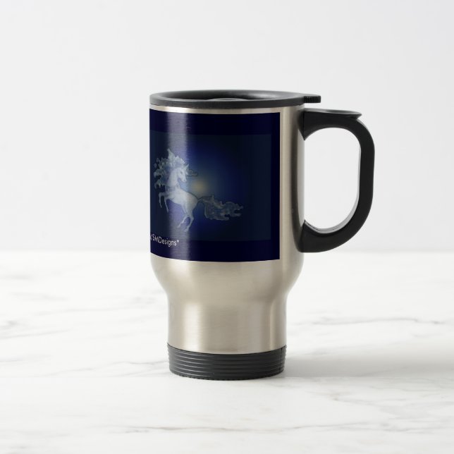 Moonlight Dancing Unicorn - travel/commuter mug (Right)