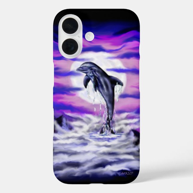 Moonlight Dolphin Case-Mate iPhone Case (Back)