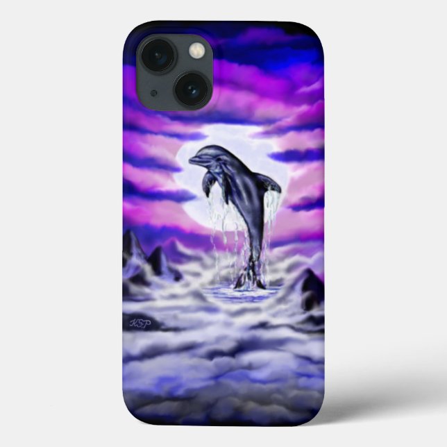 Moonlight Dolphin Case-Mate iPhone Case (Back)