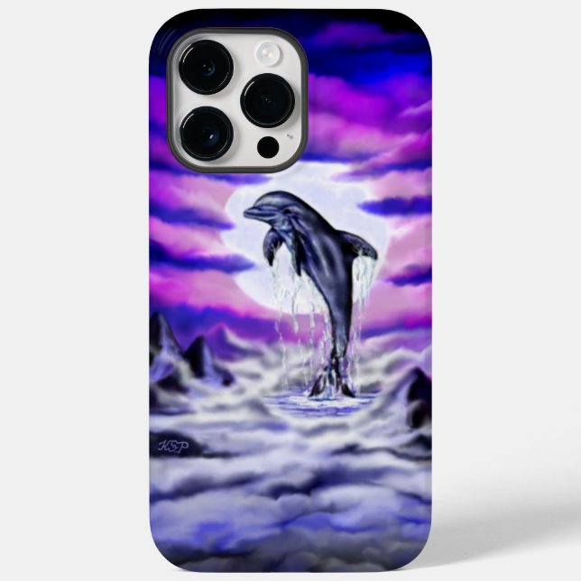 Moonlight Dolphin Case-Mate iPhone Case (Back)
