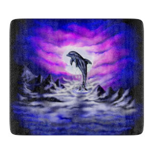Moonlight Dolphin Cutting Board
