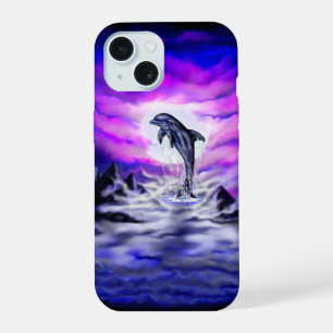 Moonlight Dolphin iPhone 15 Case