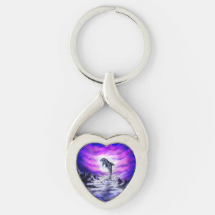 Moonlight Dolphin Key Ring