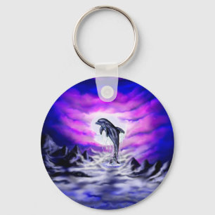 Moonlight Dolphin Key Ring