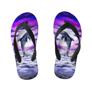 Moonlight Dolphin Kid's Flip Flops