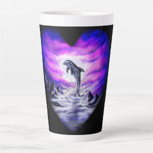 Moonlight Dolphin Latte Mug