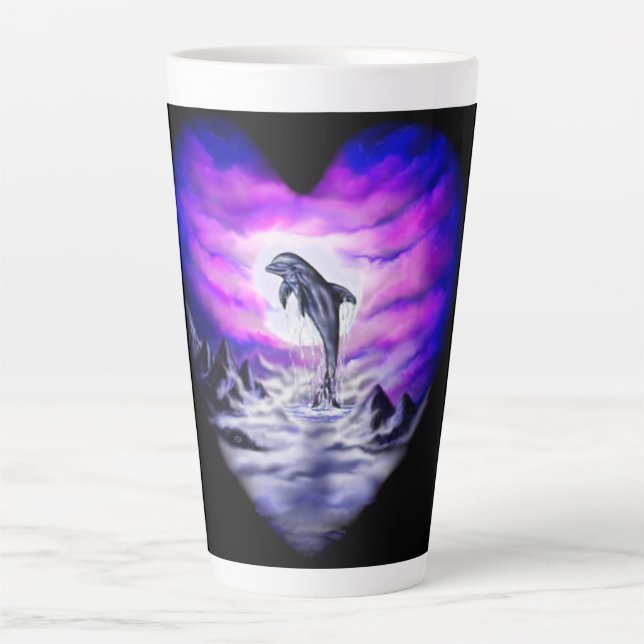 Moonlight Dolphin Latte Mug (Front)