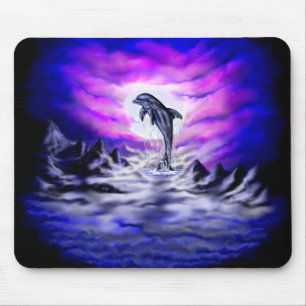 Moonlight Dolphin Mouse Mat