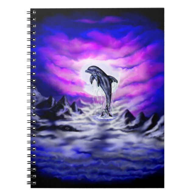 Moonlight Dolphin Notebook (Front)