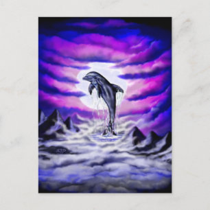 Moonlight Dolphin Postcard