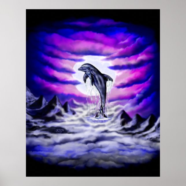 Moonlight Dolphin Poster (Front)