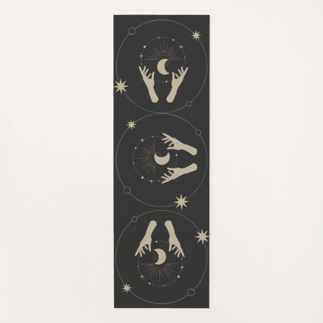 moonlight fantasy aesthetic design yoga mat (Front)