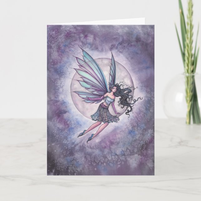 Moonlight Flight Fairy Fantasy Art Card (Front)