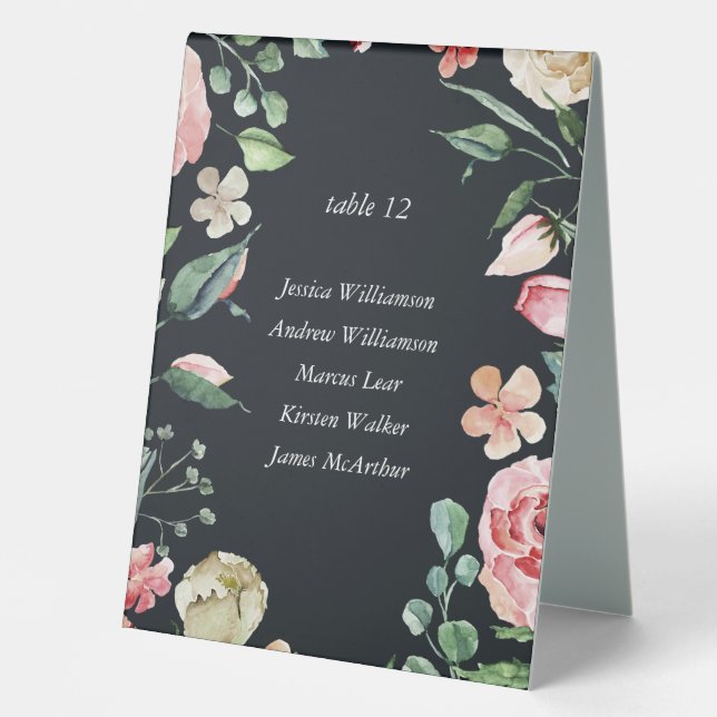 moonlight floral wedding seating arrangement (Front)