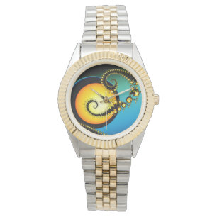 "Moonlight Fractal Art design Watch