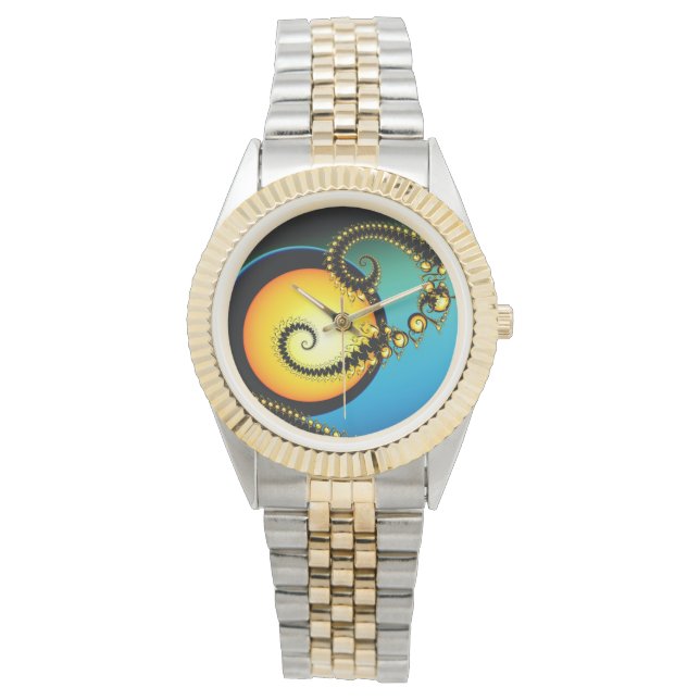 "Moonlight Fractal Art design Watch (Front)
