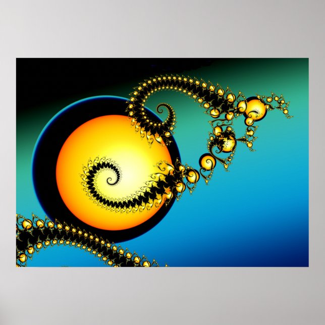Moonlight Fractal Art Poster (Front)