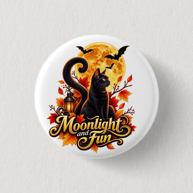 Moonlight & Fun 3 Cm Round Badge (Front)