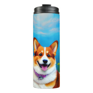 Moonlight Garden Corgi Dog Thermal Tumbler