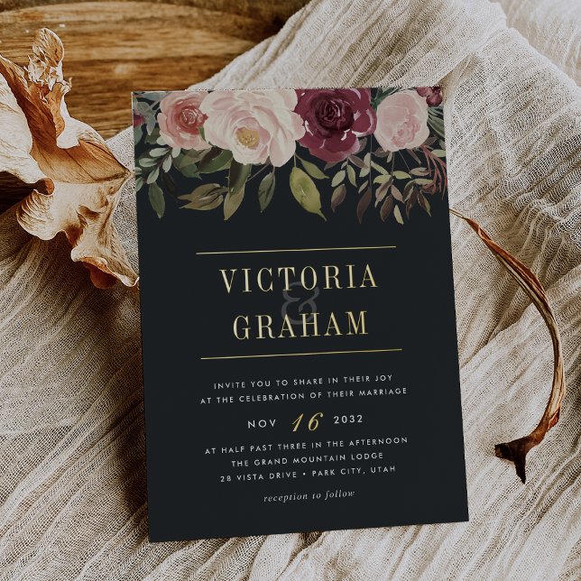 Moonlight Garden Dark Watercolor Floral (Creator Uploaded)