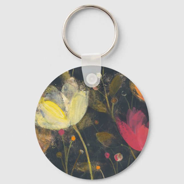 Moonlight Garden on Black Key Ring (Front)