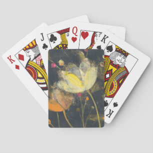 Moonlight Garden on Black Playing Cards