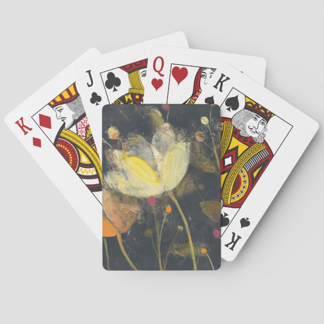 Moonlight Garden on Black Playing Cards (Back)