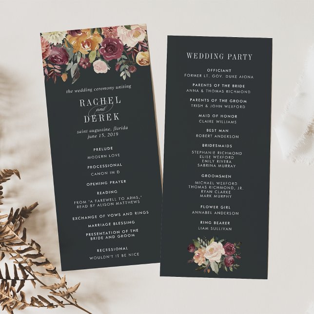 Moonlight Garden Wedding Ceremony Program Programme (Creator Uploaded)