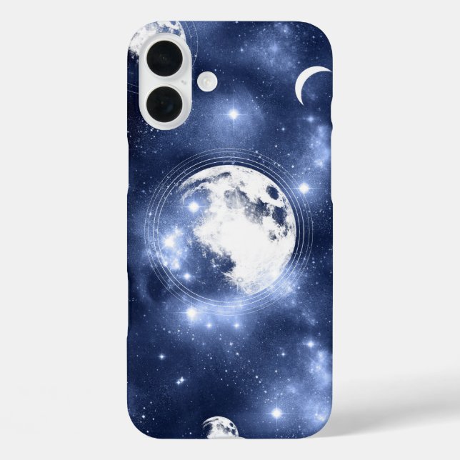 Moonlight Glow | Moon Phases in Sky Clouds Case-Mate iPhone Case (Back)