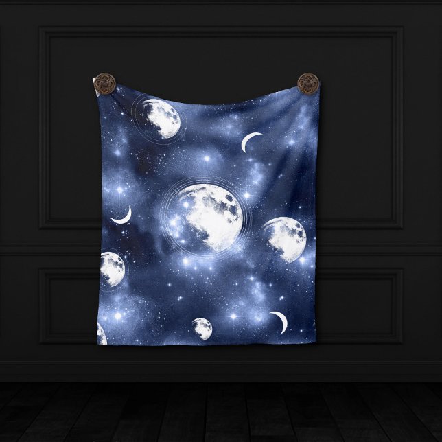 Moonlight Glow | Moon Phases in Sky Clouds Tapestry (Creator Uploaded)