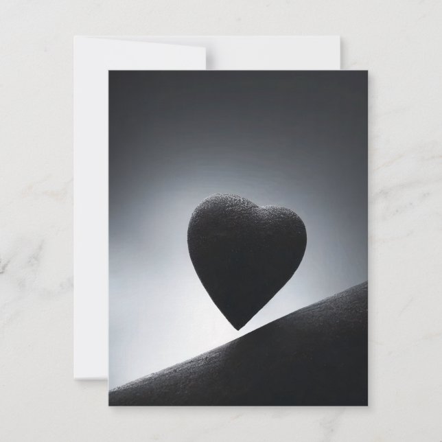 Moonlight Heart Shape Night Sky Thank You Card (Front)