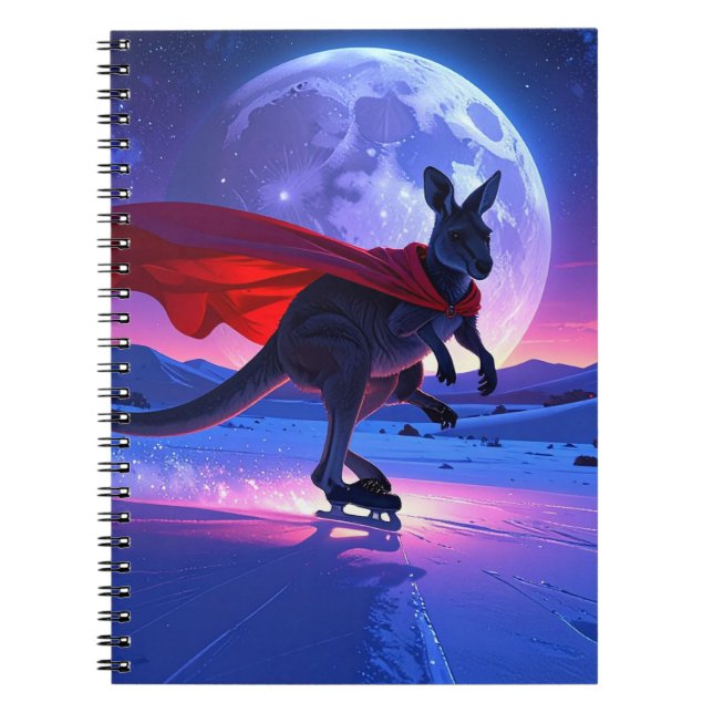 Moonlight Hero Kangaroo Notebook (Front)